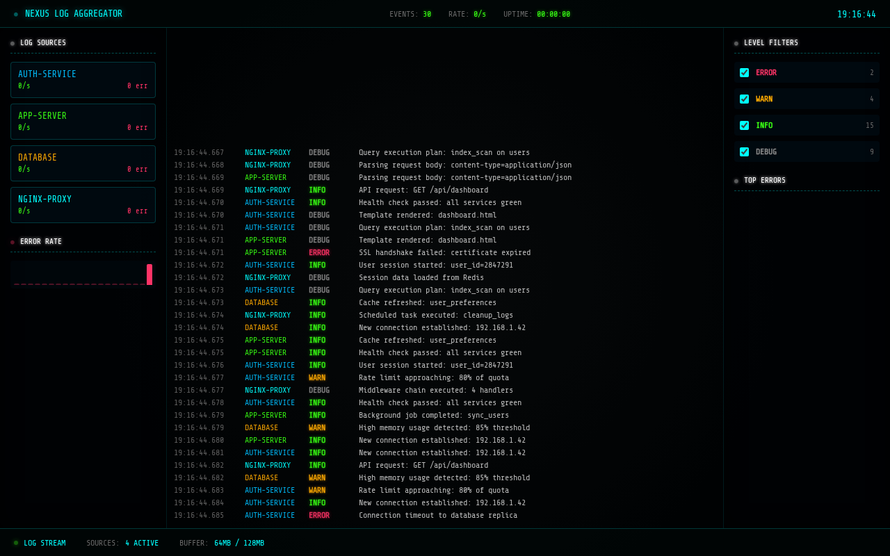 NEXUS Log Terminal